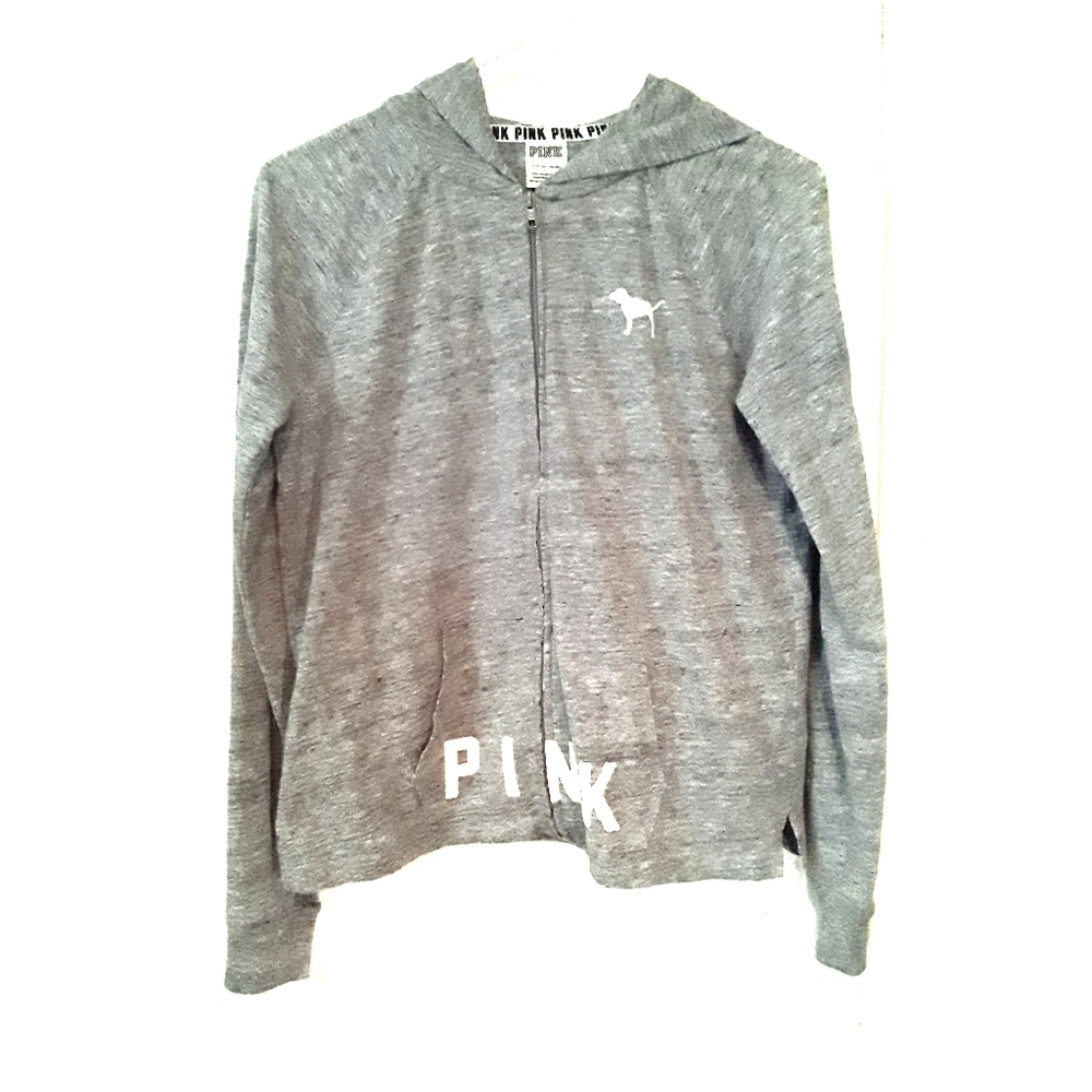 Pink Light Weight Gray Hoodie Jacket